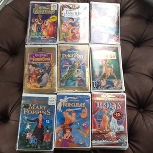 Disney Masterpiece Collection VHS Tapes (Set of 9)